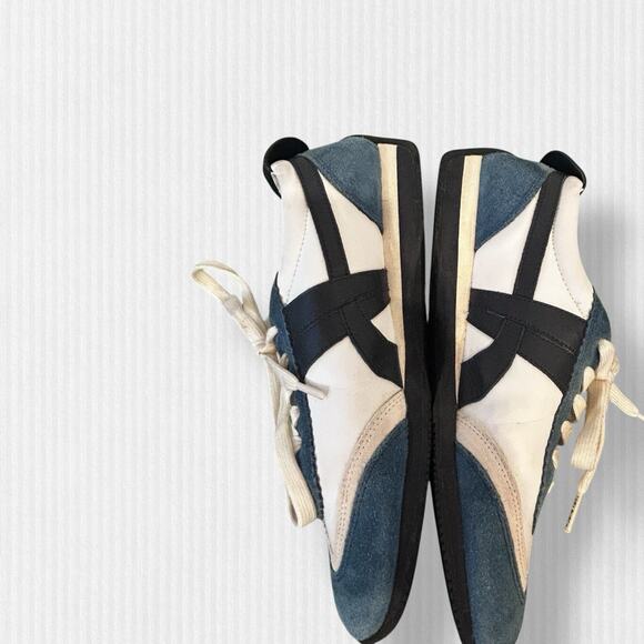 Tory Burch Hank Sneakers Nylon/Suede‎ White/Blue Size 9.5M - Picture 4 of 10